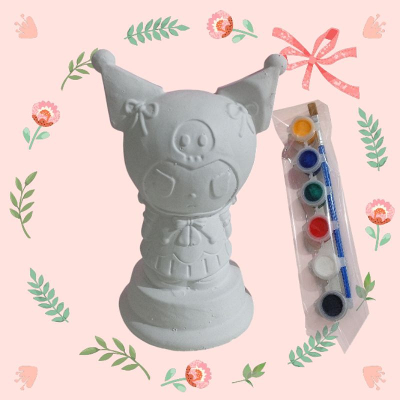 ตุ๊กตาคุโรมิระบายสี ตุ๊กตาปูนปลาสเตอร์ เสริมพัฒนาการ