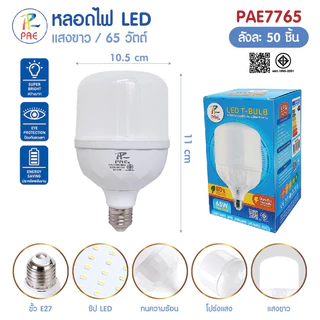 หลอดไฟ LED 45w 65w มั่นใจ สว่าง ประหยัด ปลอดภัยและใช้ได้นาน หลอดไฟLED แสงขาว Daylight สว่างมาก ประหยัดพลังงาน