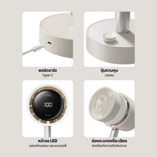 Sothing Table Fan Air Pro 2000mAh (with filter) พัดลมตั้งโต๊ะ, รุ่น Pro, มีฟิลเตอร์, ความแรงลม 100, 2000mAh