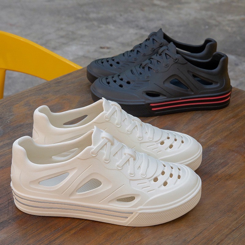 SHO-RMP รองเท้าผู้ชาย รองเท้าแบบสวม รองเท้าหุ้มส้น ไซส์ 36-45 วัสดุยาง EVA ใส่สบาย สินค้าพร้อมส่ง