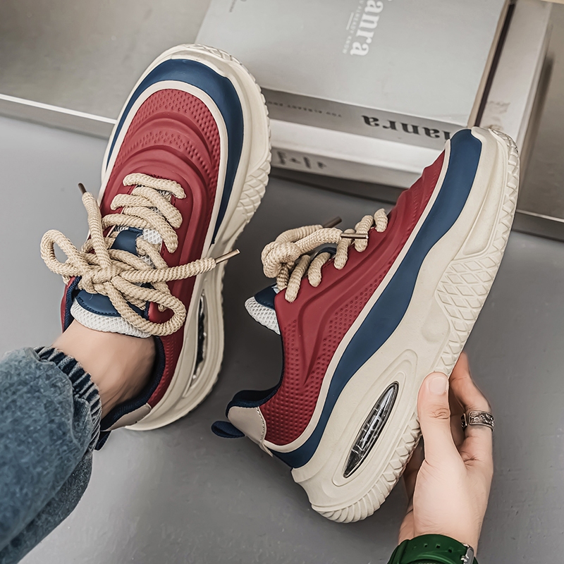 【Venous】2025 รองเท้าผู้ชายสีดำแบบกีฬา รองเท้ากีฬาแบบสบายสำหรับผู้ชายสไตล์เกาหลี รองเท้าผู้ชายแท้ คุณภาพสูง