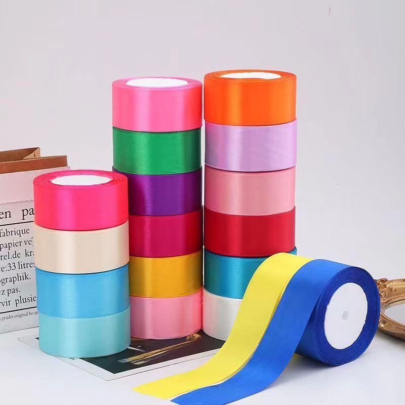 ริบบิ้นผ้าซาติน ด้านเดียว 4 ซม. (22 เมตร/ม้วน) ริบบิ้นตกแต่ง ของขวัญคริสต์มาส / 2.5 ซม.ริบบิ้นผ้าซาติน 2.5cm - รูปที่ 5