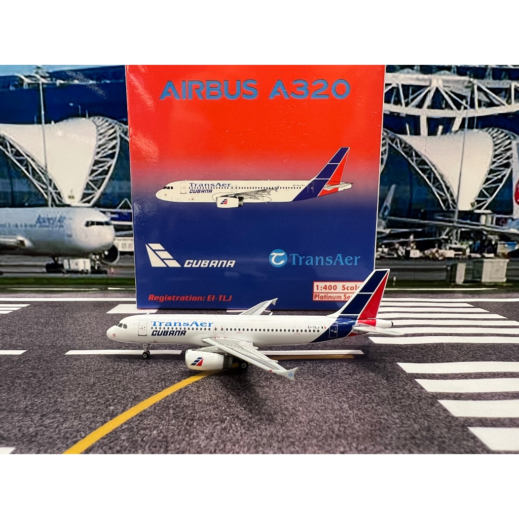 Phoenix Model [PH1939] 1:400 Cubana-Transaer A320-200 EI-TLJ