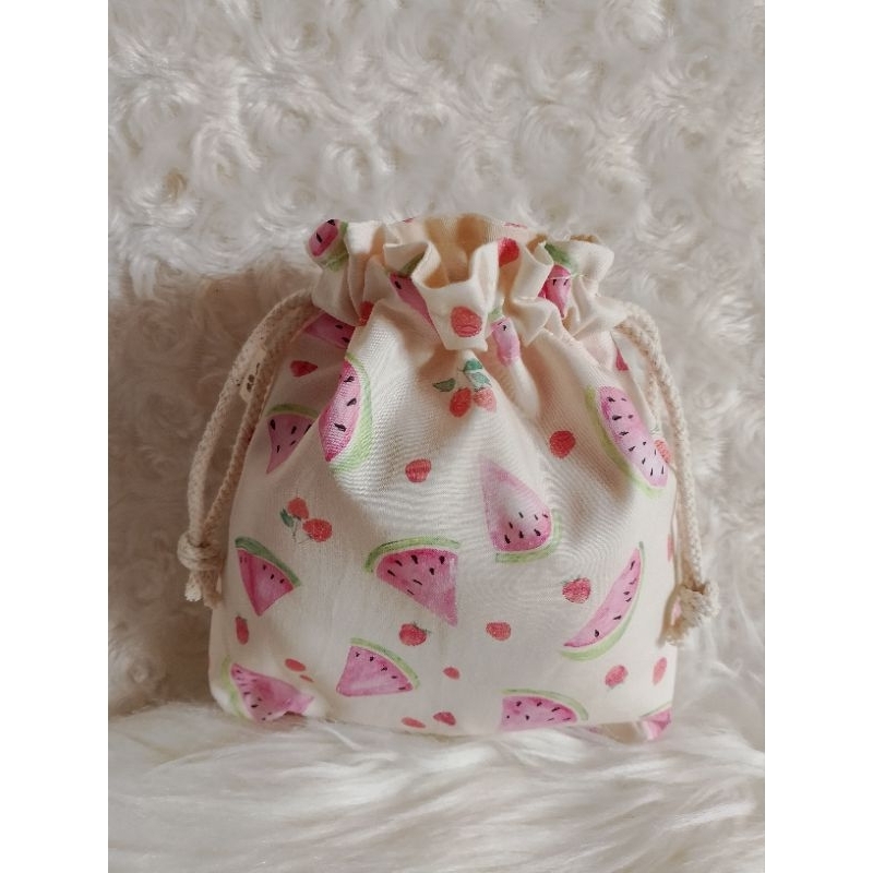 พร้อมส่ง!!!กระเป๋าผ้าหูรูดมินิ มีหลายลาย ผ้าคอตตอนนำเข้า ผ้าป่าน ผ้าฝ้ายไทย ผ้าคอตตอนมีซับใน ใส่ของจุกจิก - รูปที่ 5