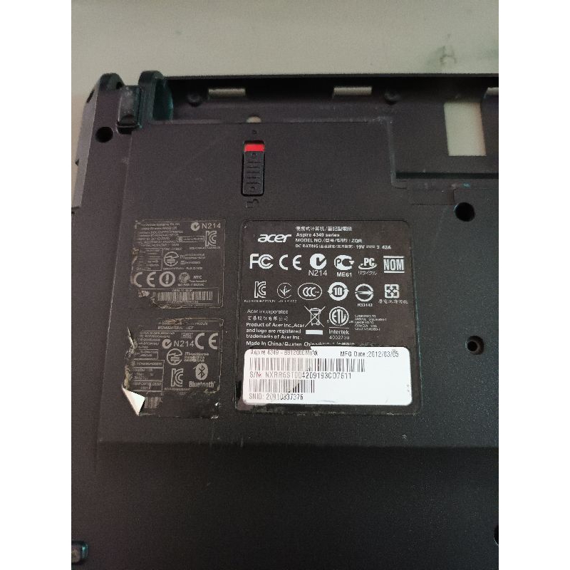 ฝาหลัง กรอบหลัง acer Aspire 4349 series model no.ZQR