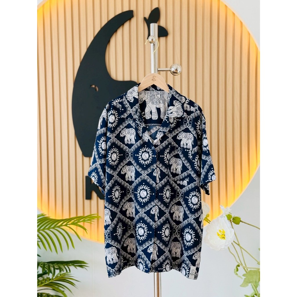 KORU เสื้อฮาวาย ลายช้างโครุพรีเมียม