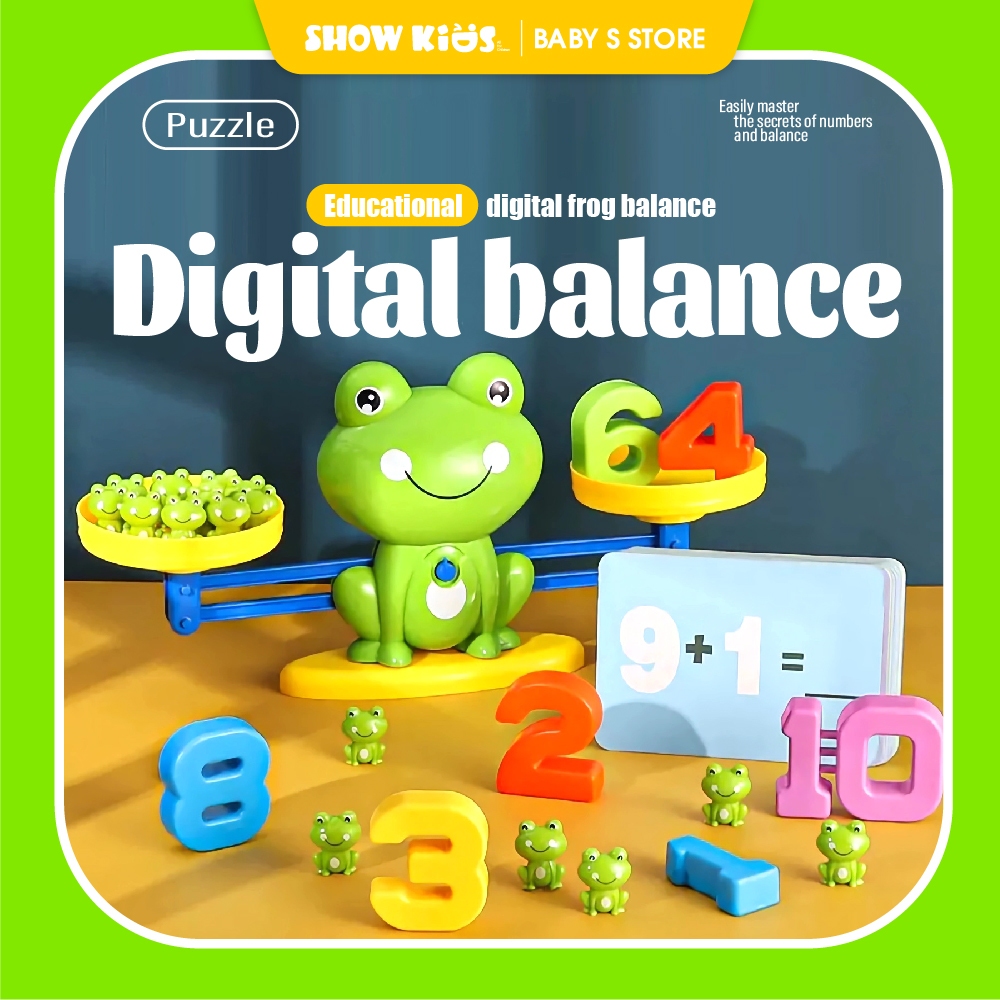 ตาชั่งของเล่นเด็ก ตาชั่งกบ ของเล่นเด็ก ของเล่นพัฒนาการ ของเล่นคณิตศาสตร์