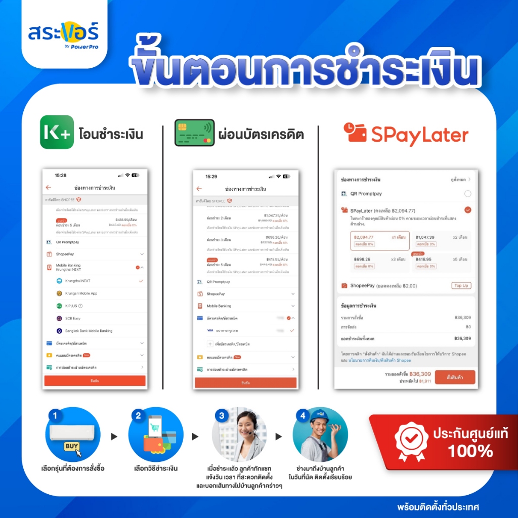 ❄️E-Voucher ติดตั้งแอร์ใหม่ ย้ายแอร์,ย้ายคอยล์ร้อน,คอยล์เย็น ❄️
