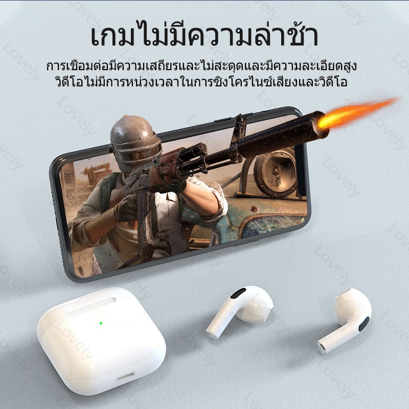 Pro 4 TWS หูฟังบลูทูธพร้อมไมโครโฟนไฮไฟสเตอริโอชุดหูฟังไร้สาย