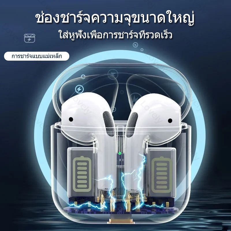 Pro 4 TWS หูฟังบลูทูธพร้อมไมโครโฟนไฮไฟสเตอริโอชุดหูฟังไร้สาย
