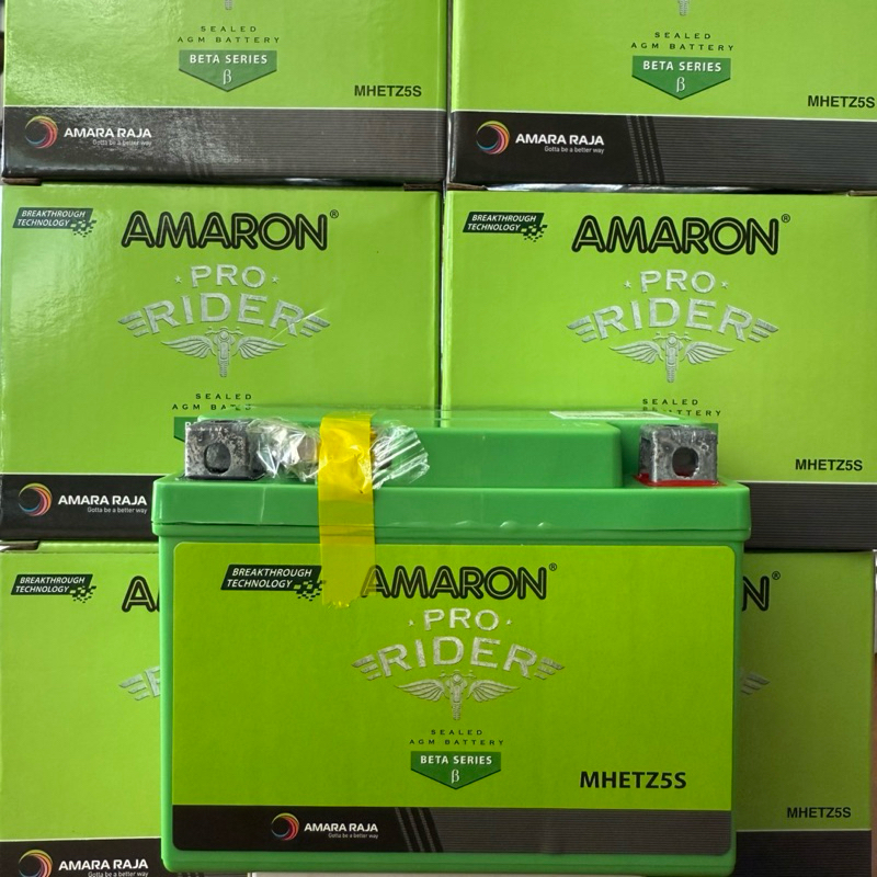 Battery แบตเตอรี่มอเตอร์ไซค์ AMARON อมารอน MHETZ5S 5 แอมป์
