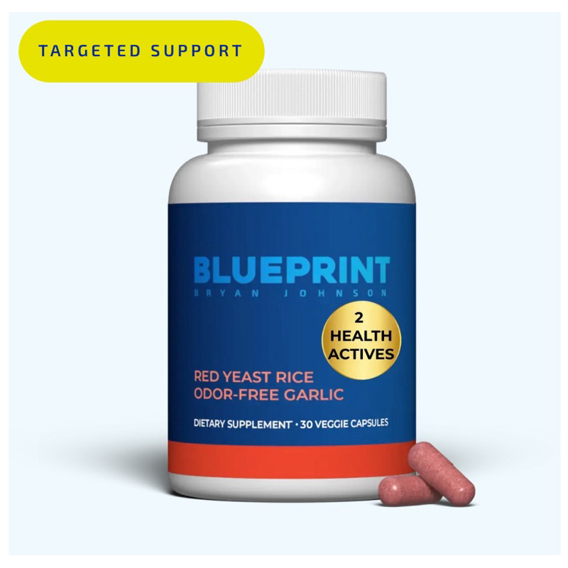 Blueprint Bryan Johnson Red Yeast Rice + Odor-free Garlic 30 Capsules