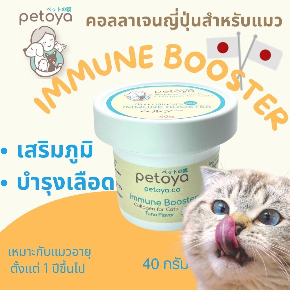 คอลลาเจนญี่ปุ่นสำหรับแมว สูตร IMMUNE BOOSTER เสริมภูมิ บำรุงครบสูตร