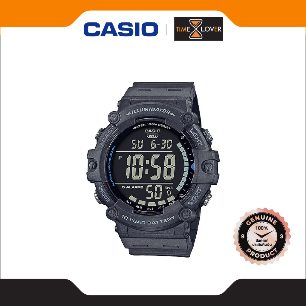 Casio รุ่น AE-1500WH-8BV นาฬิกาข้อมือผู้ชาย สายเรซิน - สีดำ
