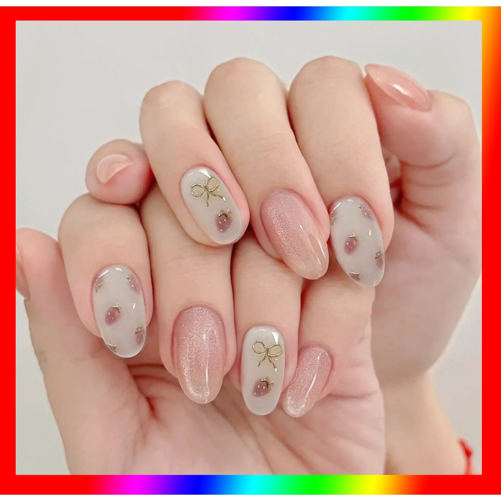 เล็บปลอม แฮนด์เมด ระดับไฮเอนด์ ชมพู สําหรับทําตาแมว