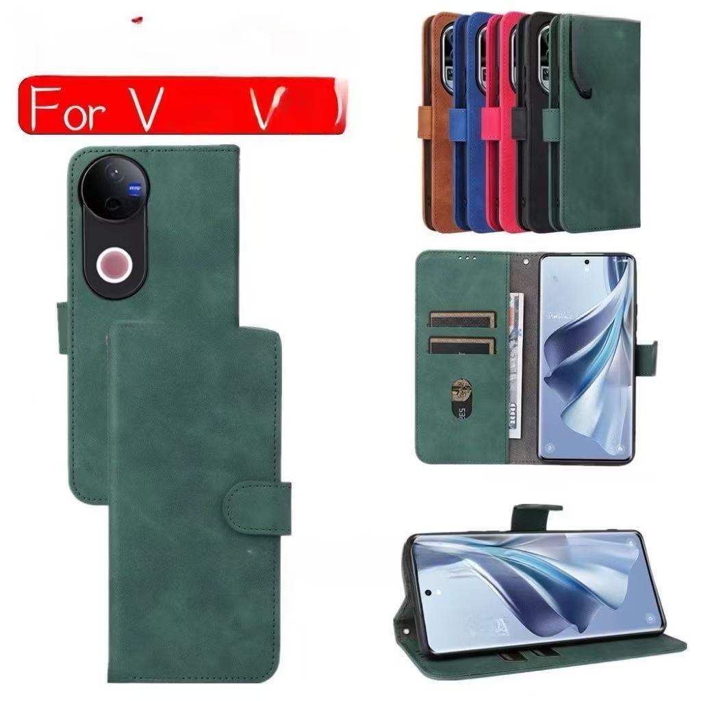 เคสฝาพับหนัง แม่เหล็ก สำหรับ Vivo V50 V40 V40Pro Y39 Y29 กันกระแทก ฝาหนังป้องกัน เคสแบบกระเป๋าสตางค์พับ ใส่บัตรได้