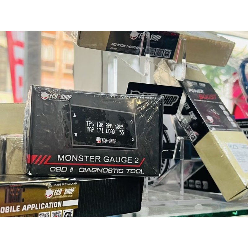 Monster gauge v.2 OBD2 By ecu shop มอนเตอร์ เกจ อีซียู แท้