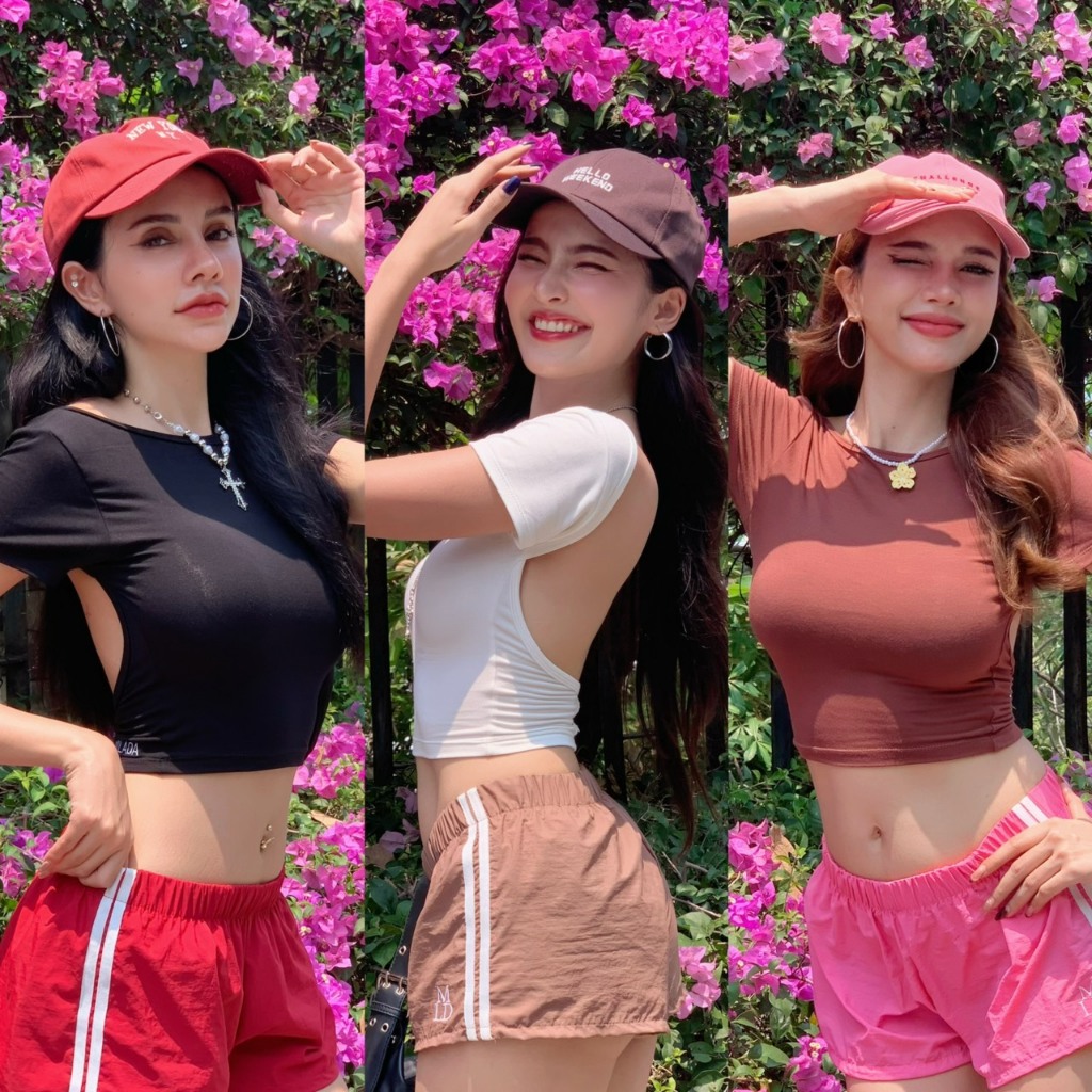 Spicy Crop เสื้อครอปสองสไตล์ (4025)