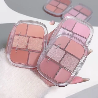 SWEET MINT อายแชโดว์พาเลตต์ 6 สี มีเนื้อกลิตเตอร์ เนื้อแมตต์ เนื้อครีม ในตลับเดียว ใช้ทาแก้ม ตา ปาก สีสวยชัด ติดทนนาน