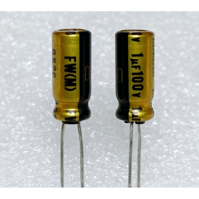 Nichicon FW 1uf 100v capacitor ตัวเก็บประจุ คาปาซิเตอร์