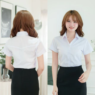 เสื้อนักศึกษาหญิงเข้ารูป เสื้อนักศึกษาถูกระเบียบ (ทรงมหิดล ทรงอาชีวะ ทรงจุฬา)