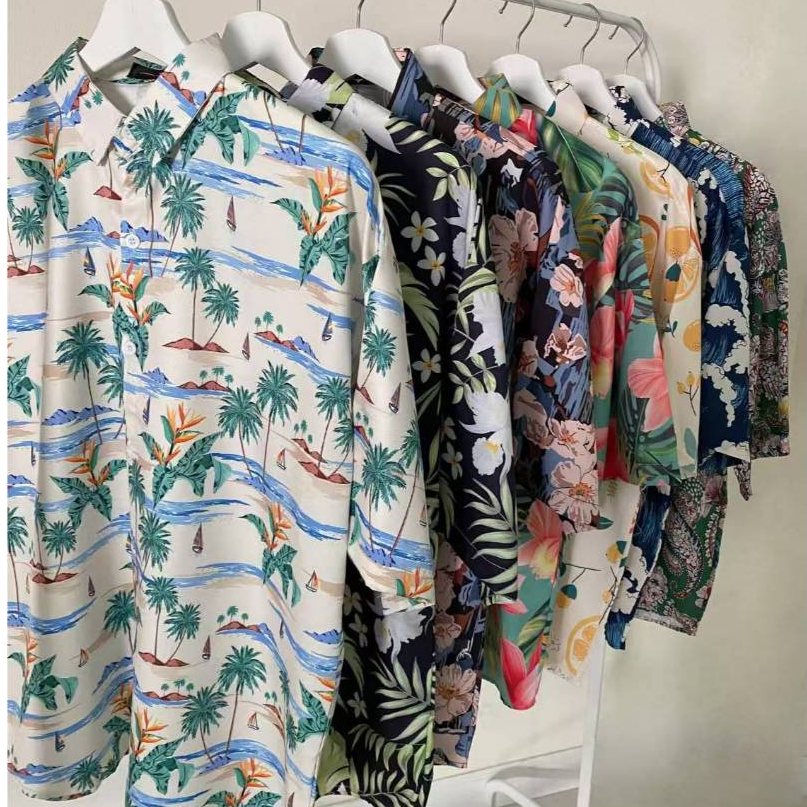 เสื้อฮาวายสุดเท่ รับสงกรานต์! ใส่ได้ทั้งชายและหญิง มีไซซ์ M-3XL####SG