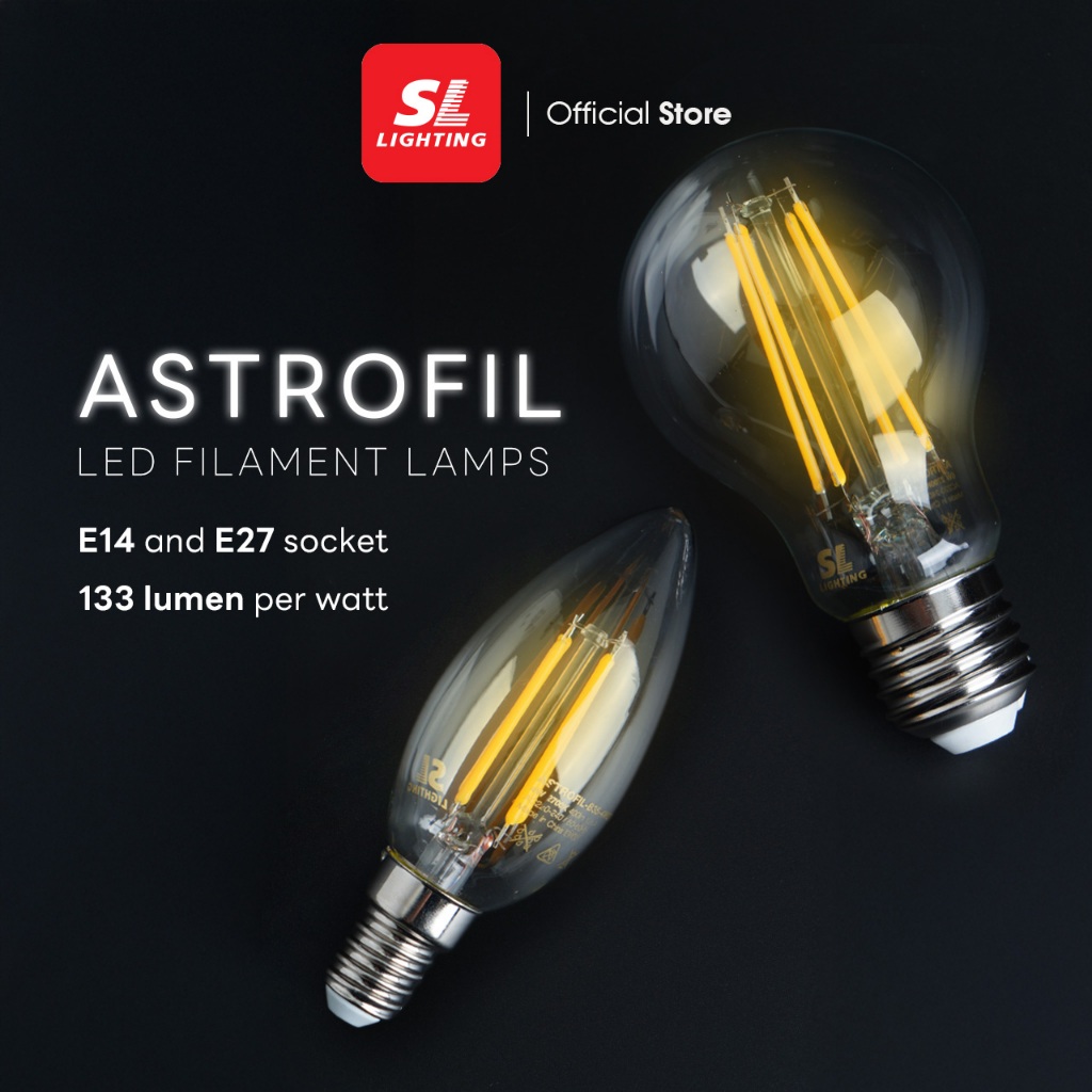 SL LIGHTING | LED Astrofil Filament Lamps หลอดไฟ LED ฟีลาเมนต์ มีให้เลือก 2 แบบ A60 , B35