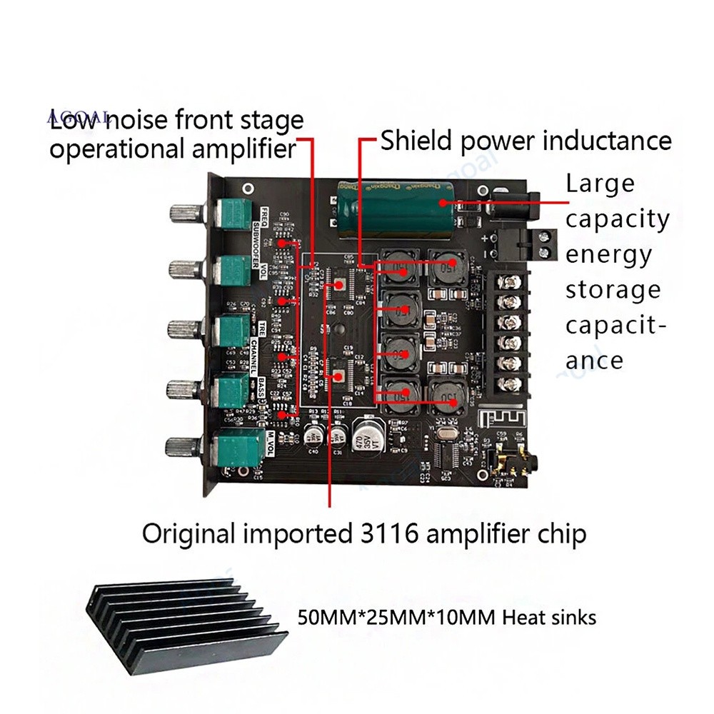 Imported chips Zk-tb21 32 พินขนาดใหญ่ America ชิป 5.0 เครื่องขยายเสียงบลูทูธ 2 * 50W ซับวูฟเฟอร์เครื่องขยายเสียง TB21