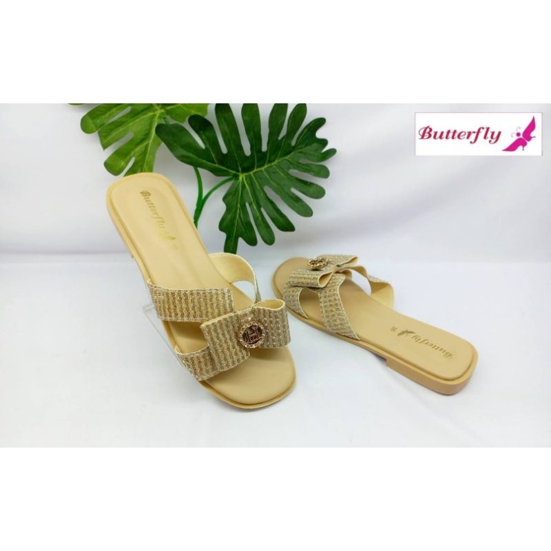 รองเท้าแฟชั่น butterfly รุ่น 1565--002 แตะส้นเตี้ย
