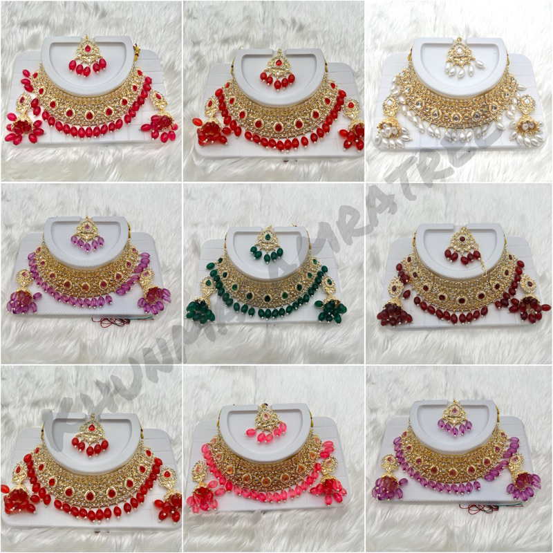 ชุดเครื่องประดับอินเดีย ชุดเซต3ชิ้น พร้อมส่ง NK001