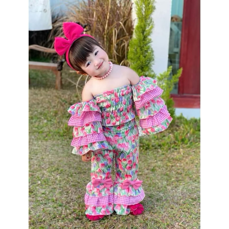 💕เก็บคูปองหน้าไลฟ์ลดเยอะ💕 ชุดเซท 2 ชิ้น ชุดสงกรานต์เด็กผู้หญิง - รูปที่ 2