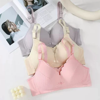 6577เสื้อในให้นม ใส่ปั๊มนมได้ มี 3 สีให้เลือก (หลา 34-42BC) อ้าปากข้างหน้า