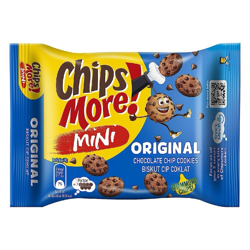 Chips More Mini ชิบส์มอร์ มินิ คุ้กกี้รสช็อคโกแลต 80g.