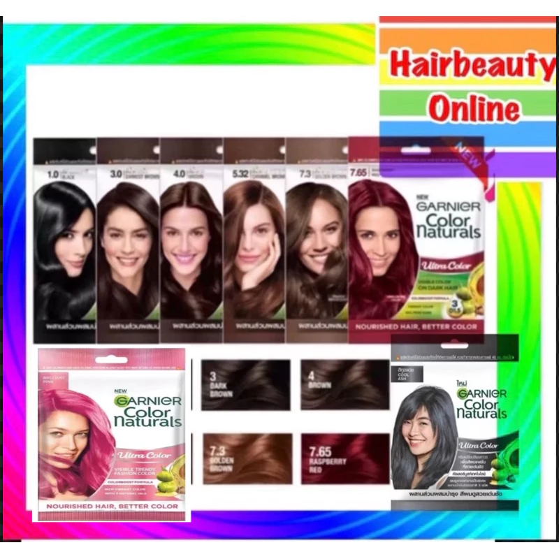 Garnier การ์นิเย่ คัลเลอร์ เนเชอรัลส์ ซอง30+30มล. ครีมเปลี่ยนสีผม