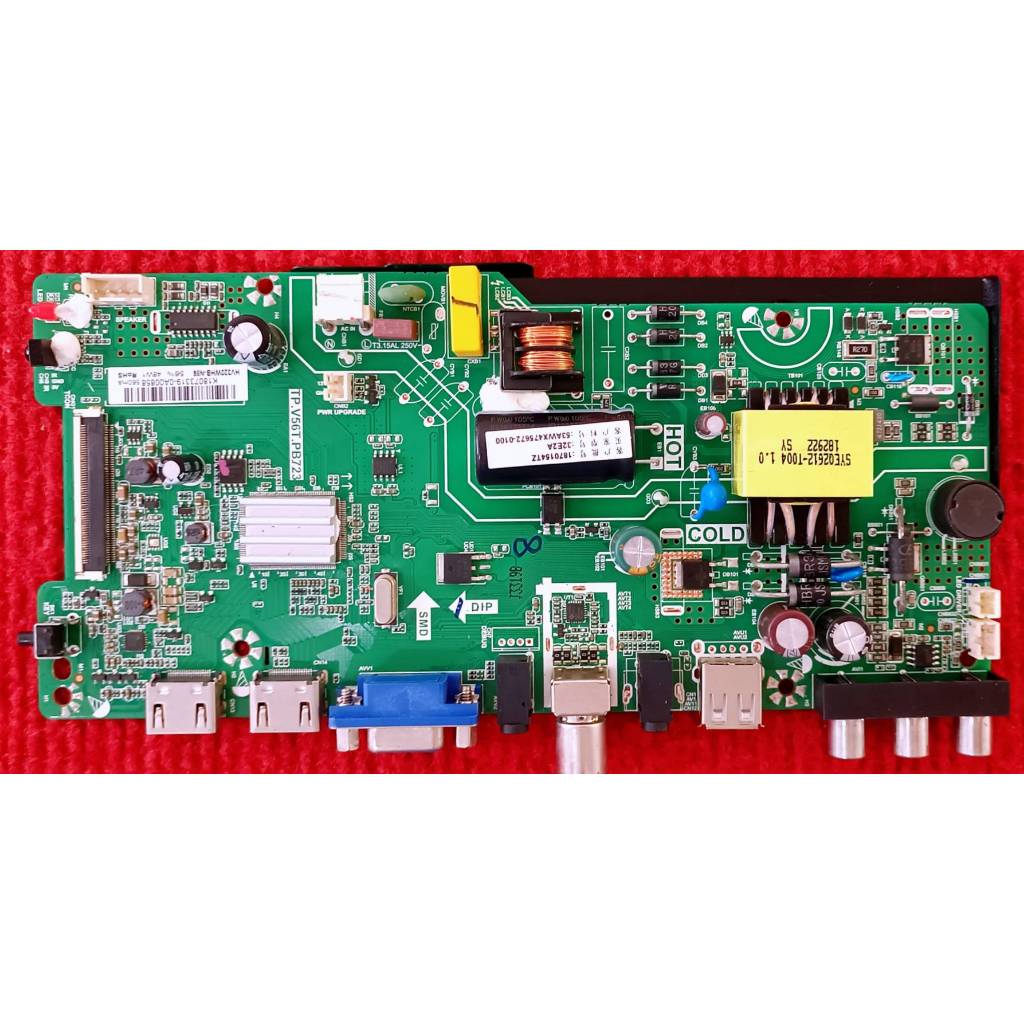 เมนบอร์ดทีวี Skyworth รุ่น 32E2A  พาสบอร์ด TP.V56T.PB723