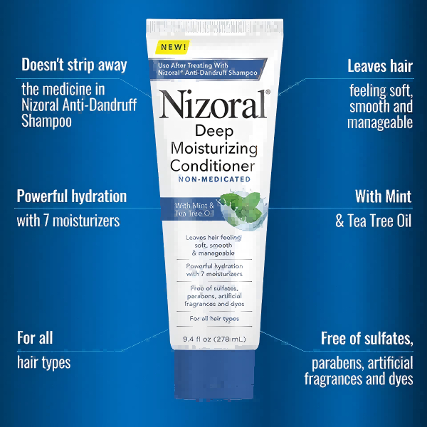 Nizoral Deep Moisturizing Conditioner Hydrating Hair Conditioner-Repairs Dry, Damaged Hair