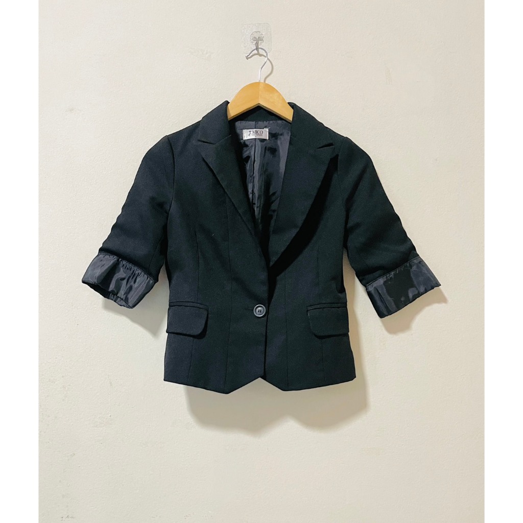 อก 32 สูทมือสอง ผู้หญิง Blazer สีดำ*S212