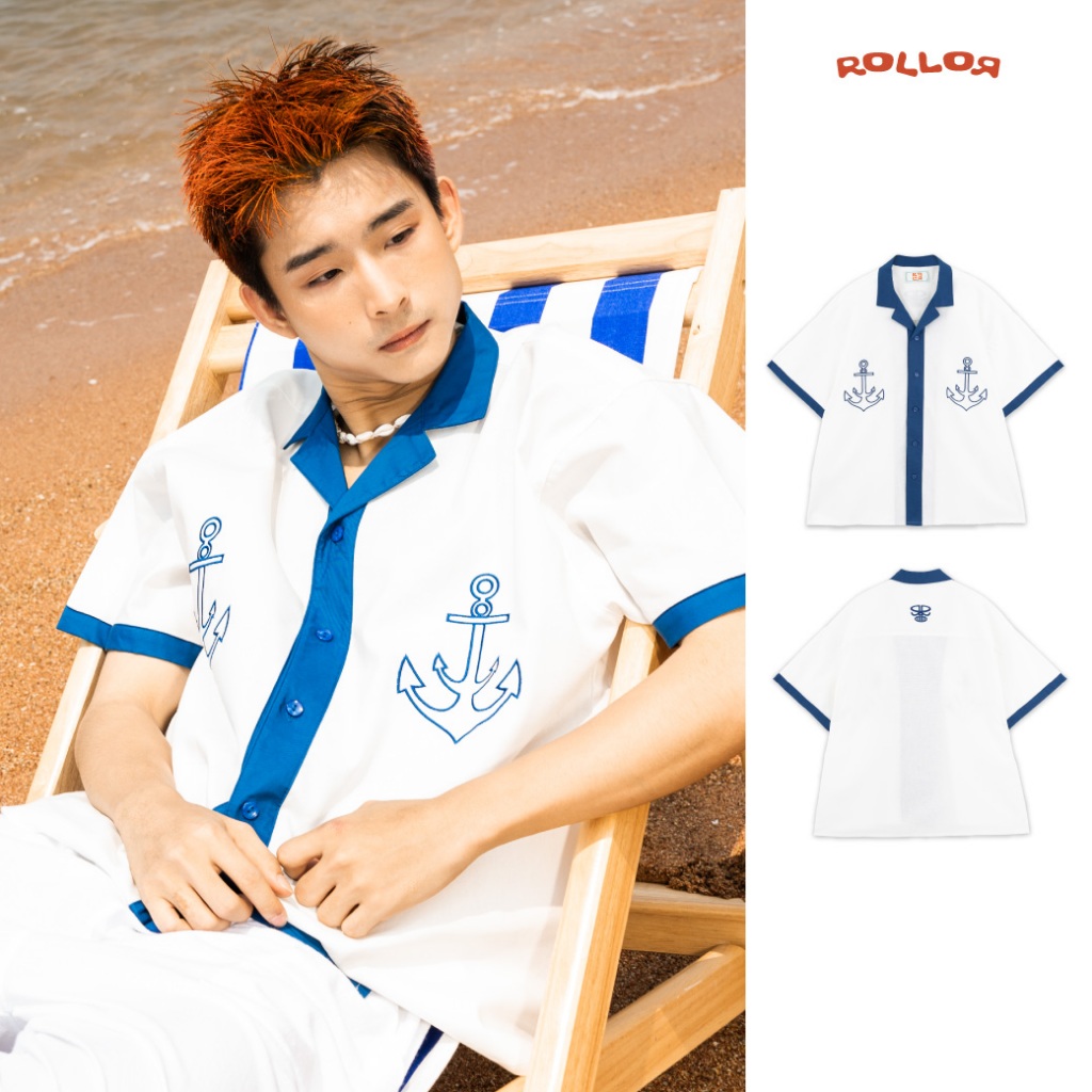 ROLLOR - เสื้อเชิ้ต แขนสั้น Oversize รุ่น ANCHOR
