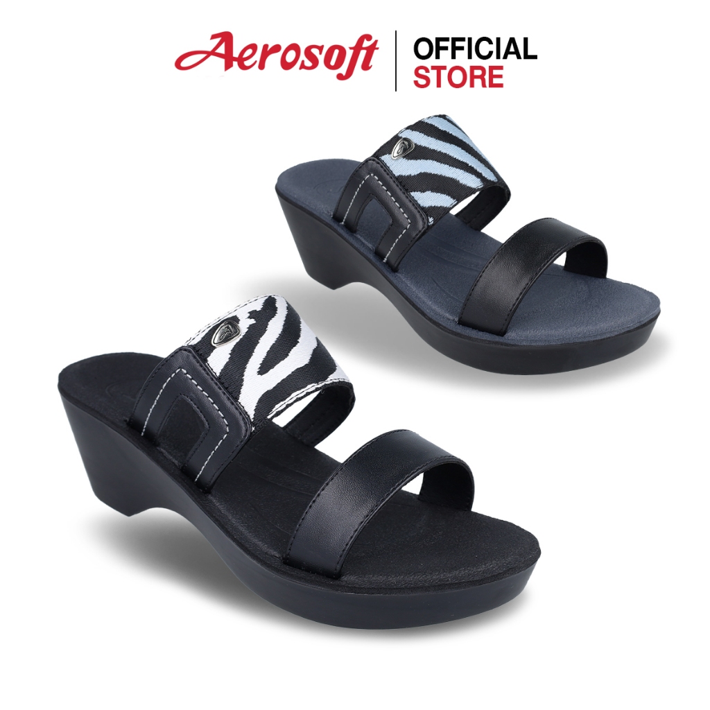 รองเท้าส้นสูง แบบสวม นิ่มๆ เพื่อสุขภาพ Aerosoft (แอโร่ซอฟ) รุ่น FW8273