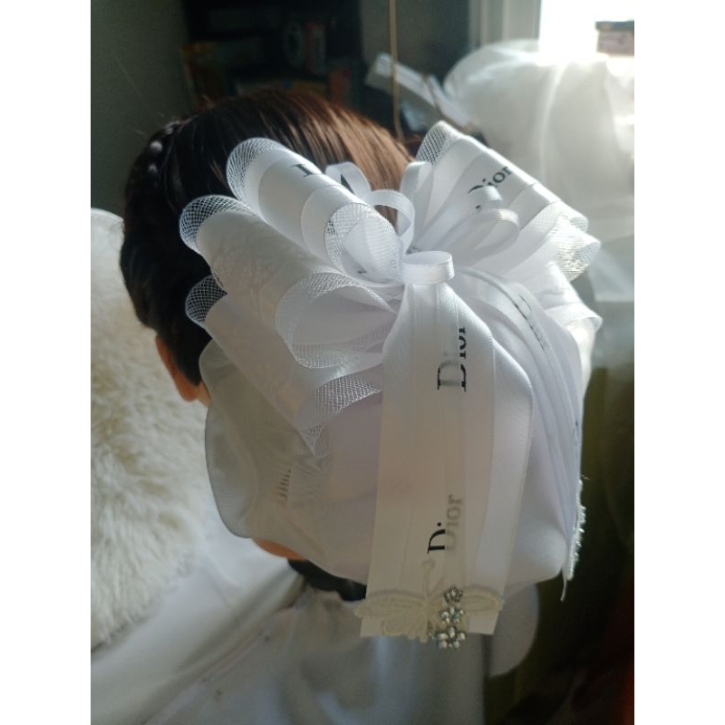 กิ๊ฟ+เน๊ตคลุมผม  ขนาดใหญ่ 15.5 cm. ** ราคาส่ง **โบว์เด้งไม่แบน ตัวกิ๊ฟใหญ่แข็งแรง**หมดสต็อกรอบนี้ราคาปรับขึ้นตามวัสดุ - รูปที่ 2