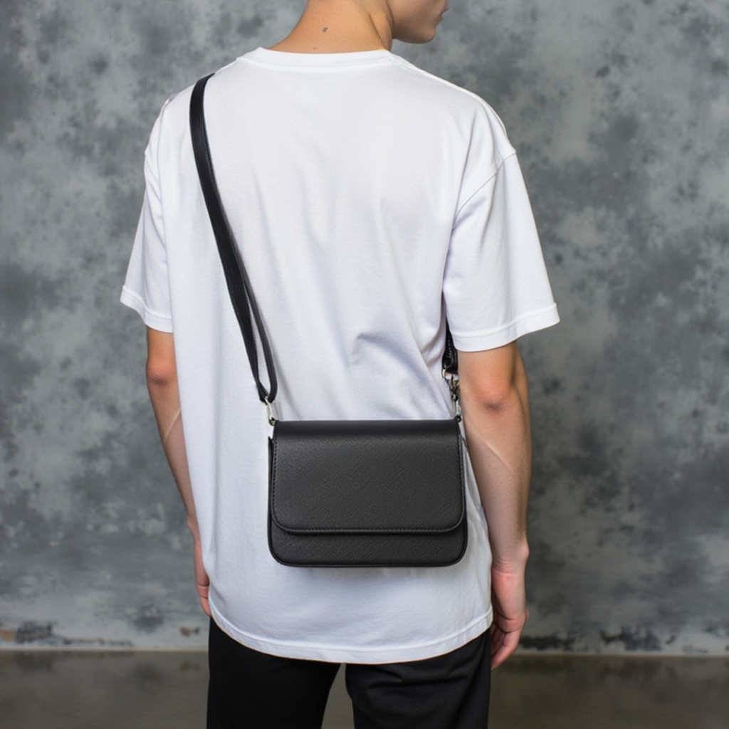 BELINE Birkin กระเป๋าสะพายข้างผู้ชาย กระเป๋าหนัง PU พรีเมี่ยม สายปรับได้ น้ำหนักเบา Made in Thailand