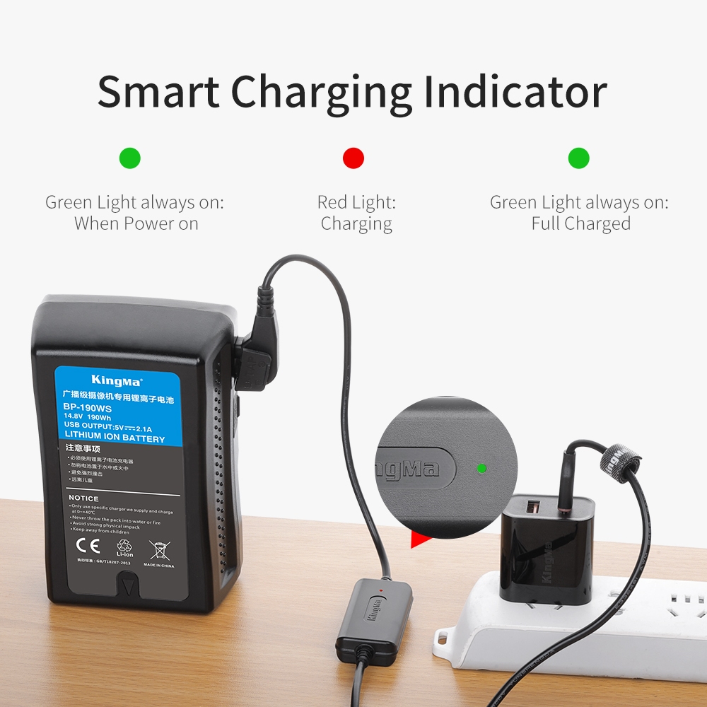 Kingma V-Mount D-Tap Charger สายชาร์จ V-Mount / V-Lock Battery (ประกันศูนย์ไทย 1 ปี)