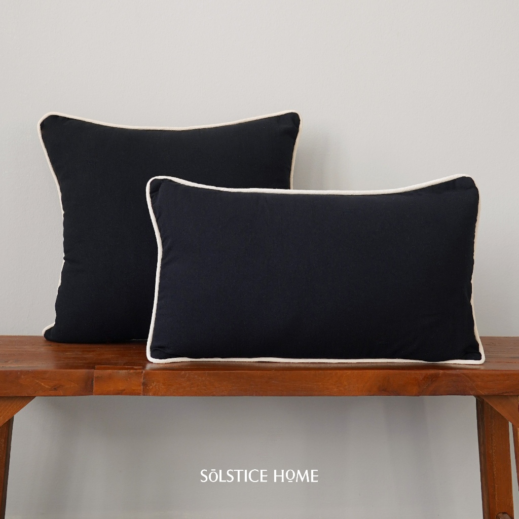 ปลอกหมอนอิง Lumbar กุ๊นขอบ ขนาด 30x50 ซม. สีพื้น Solstice Home ผ้าฝ้าย Plain Cotton - สไตล์ มินิมอล - รูปที่ 7