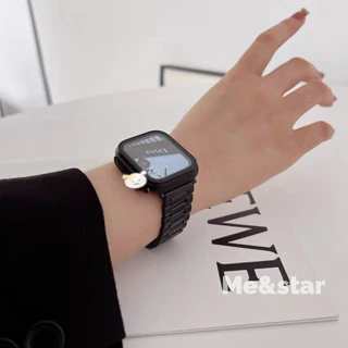 สายสําหรับ smartwatch สายนาฬิกาสแตนเลสเบา Iwatch series11 10 9 8 7 6 SE 5 4 3 2 SE Strap 38/40/41/42/44/45/46/49mm B