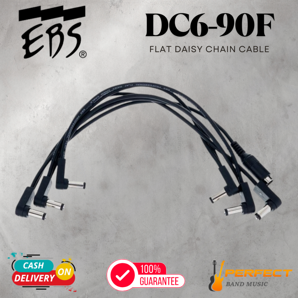 สายพ่วงเอฟเฟค EBS DC6-90F Flat Daisy Chain cable ของแท้ 100%