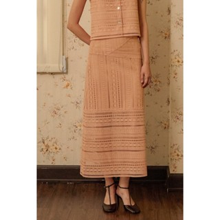 (พร้อมส่ง) Perana กระโปรงลูกไม้ Iris Skirt (สีชมพู Pink )