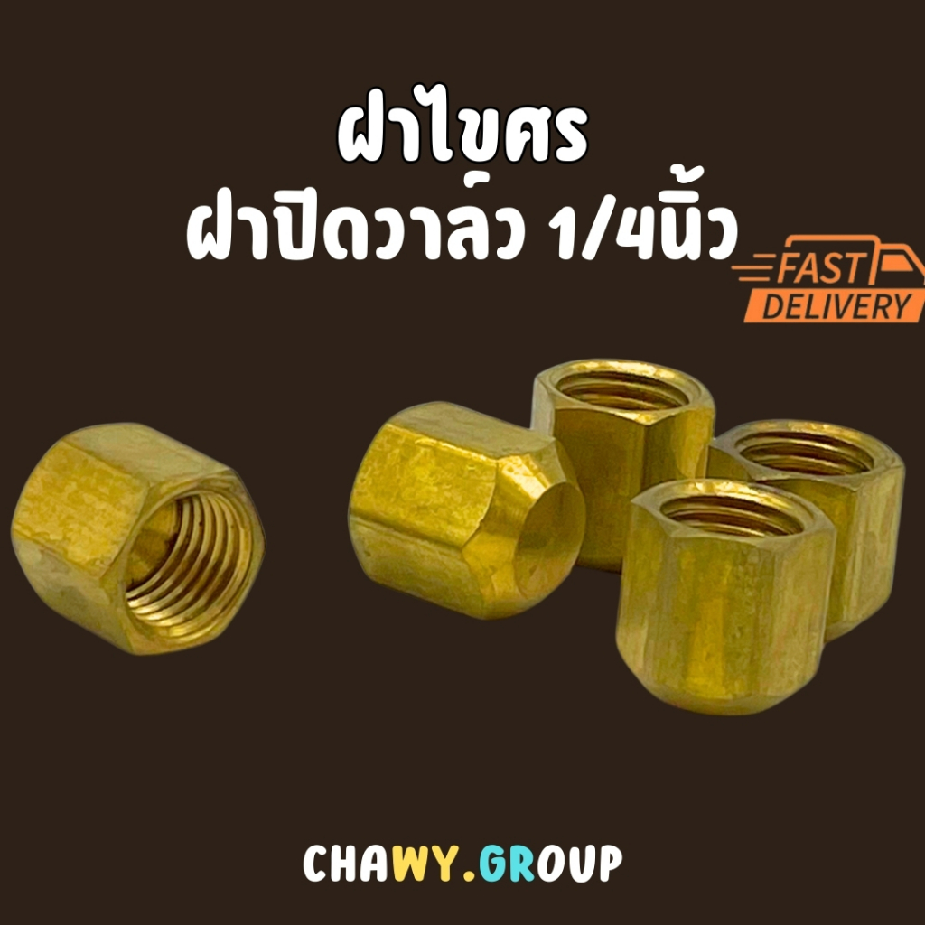 ฝาปิดถังน้ำยา R22/R134/R32/R410/R404/R407/R600 ปิดService Valve (เซอร์วิสวาล์ว R22) ปิดรูเติมน้ำยา ขนาดเกลียว 1/4" SAE