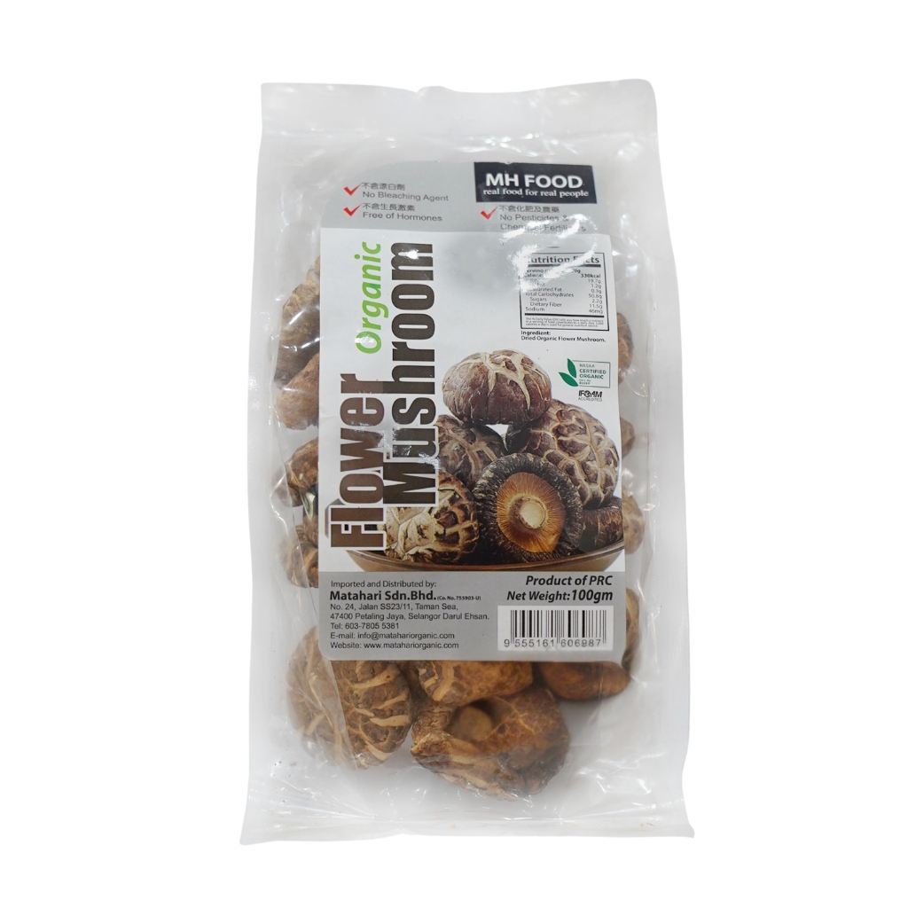 MH Food | Dried Organic Flower Mushroom – 100g