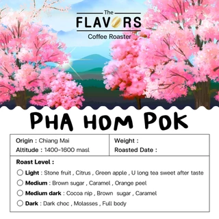 เมล็ดกาแฟคั่วกลาง 'ดอยผ้าห่มปก' จ.เชียงใหม่ อาราบิก้า 100% ขนาด 100-1,000 กรัม เปรี้ยวอมหวาน