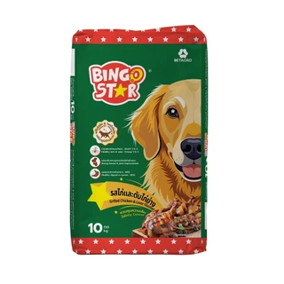 บิงโกสตาร์ สุนัขโต 3 มิกซ์ รสไก่และตับไก่ย่าง 10 KG